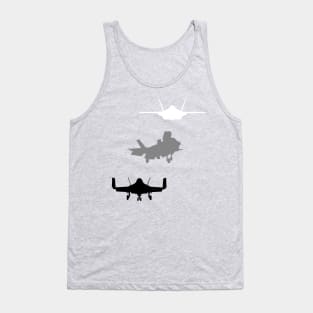 F-35 Lightning Military Aircraft A/B/C Variants Tank Top